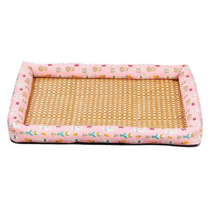 Comfy Wicker Pet Bed for Dogs and Cats