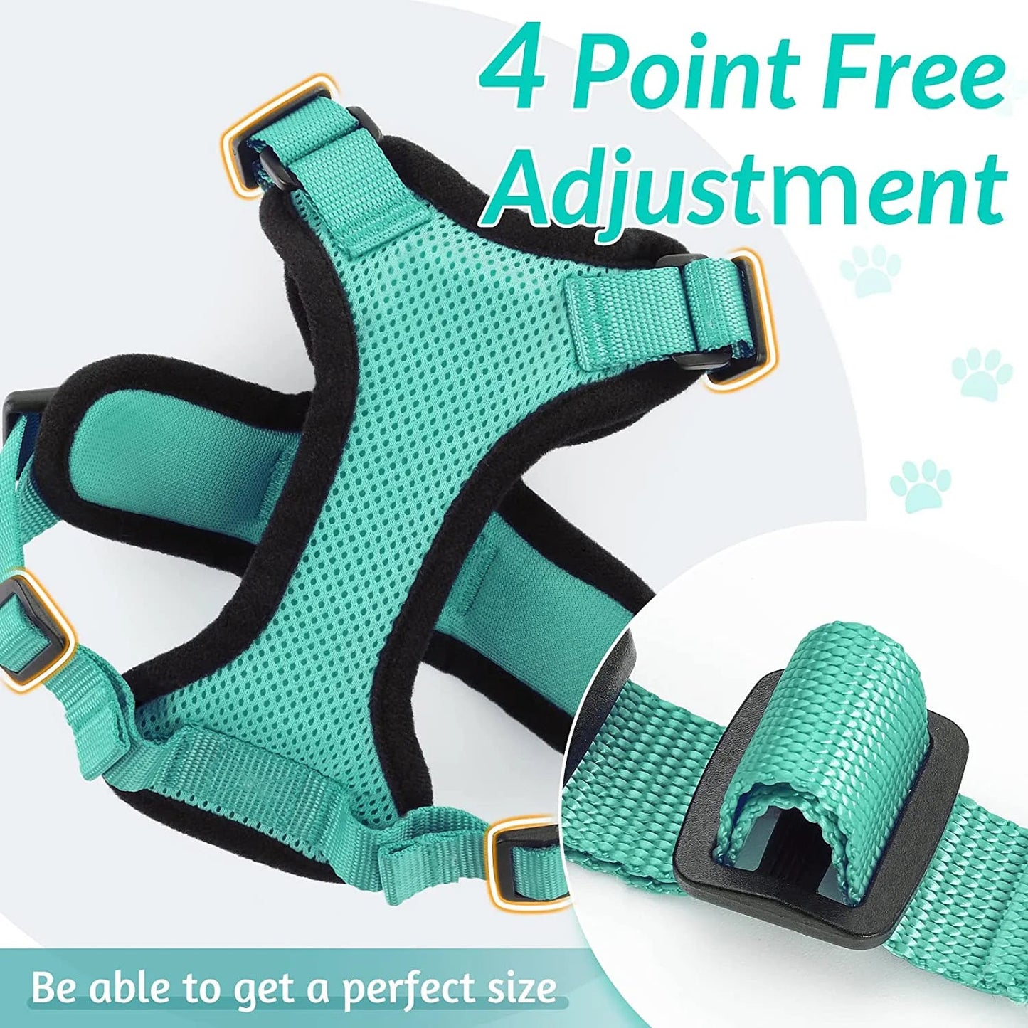 Comfortable Breathable Cat Harness Leash Set