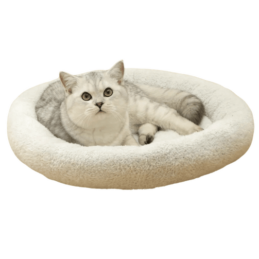 Cozy Round Plush Cat Bed - LifyPet
