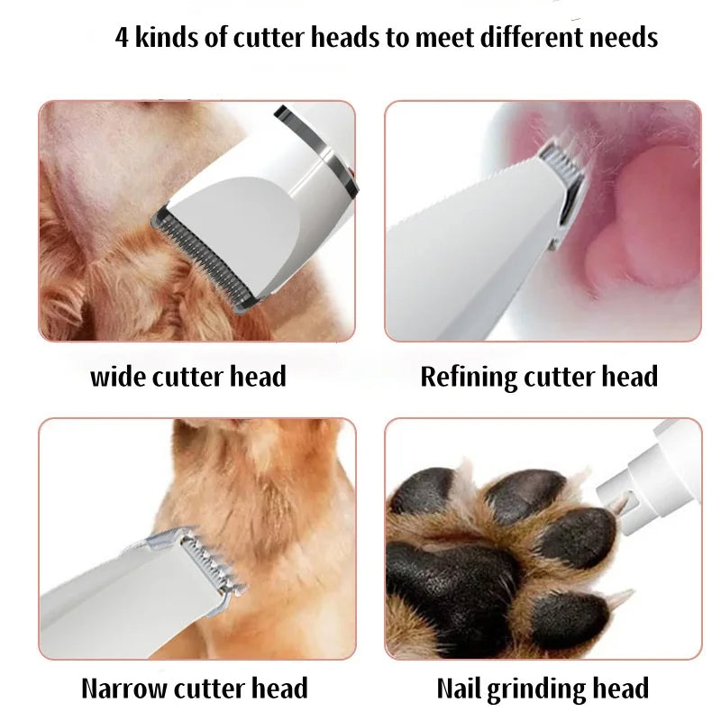 Quiet Pet Grooming Kit with Rechargeable Trimmer