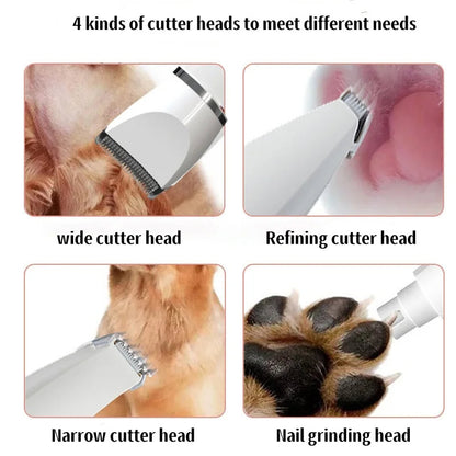 Quiet Pet Grooming Kit with Rechargeable Trimmer