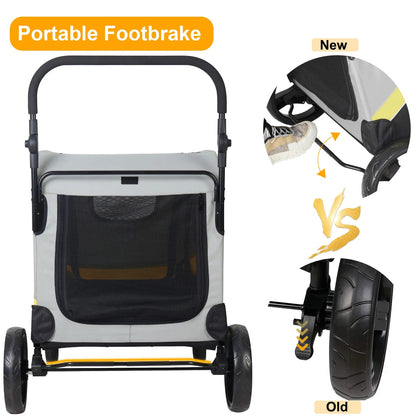 Folding Pet Stroller for Big and Small Dogs