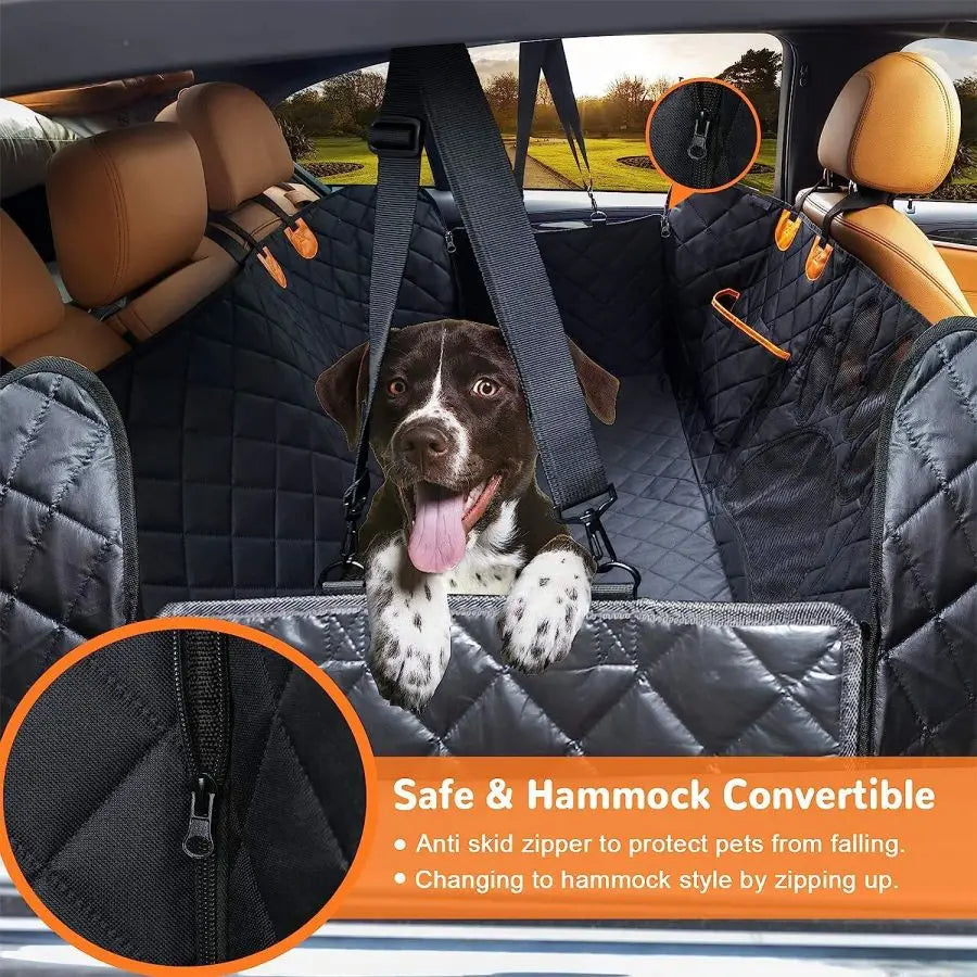 Durable Pet Car Seat Cover with Breathable Mesh Window