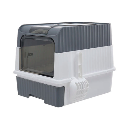 Odor Control Cat Litter Box with Easy Clean Tray