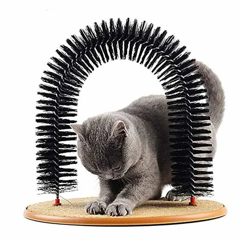 Pet Grooming Brush Arch for Cats to Scratch and Play