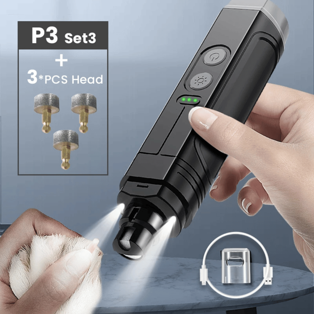 Quiet Pet Nail Grinder with LED Light