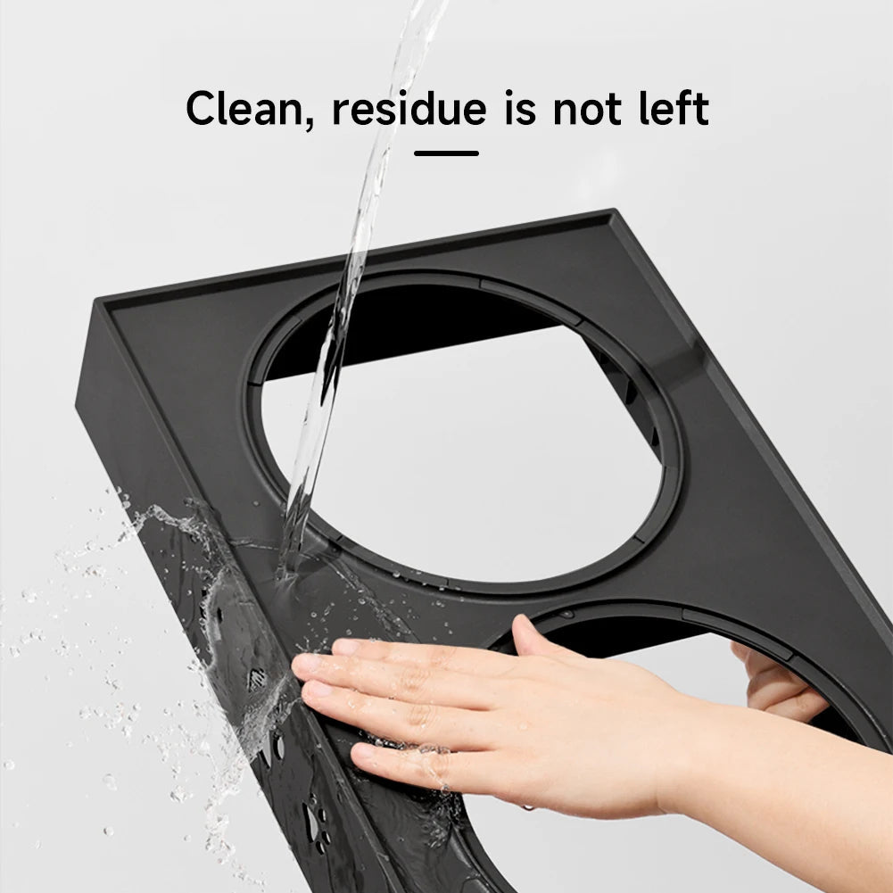 Durable Raised Dog Feeder with 3 Heights & 2 Steel Bowls