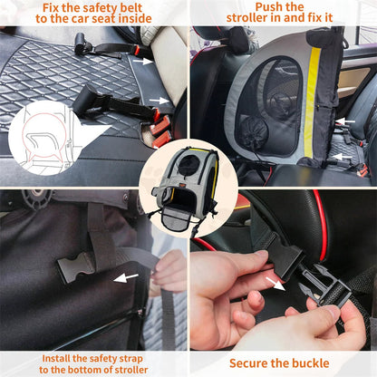 Portable Pet Stroller Car Carrier for Small Dogs