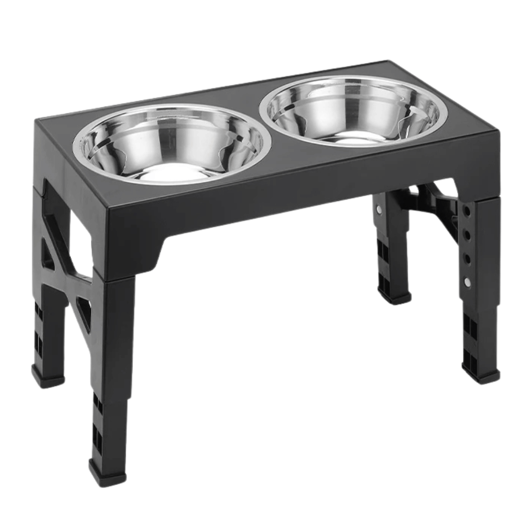 Elevated Dog Feeder with Adjustable Height & Metal Bowls - LifyPet