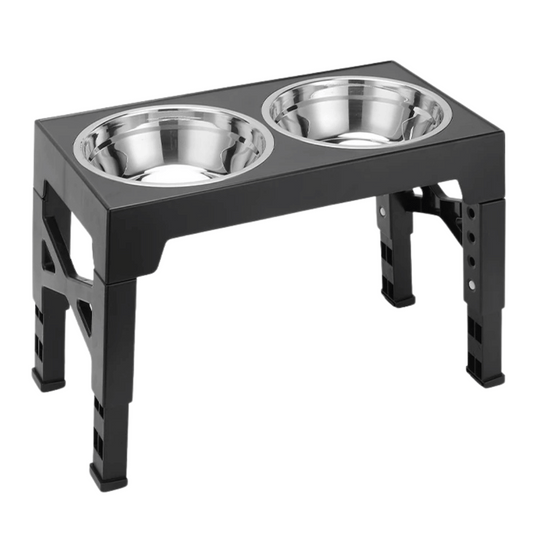 Elevated Dog Feeder with Adjustable Height & Metal Bowls - LifyPet