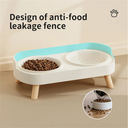 Elevated Stainless Steel Dual Dog Food Bowls