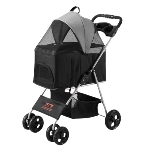 Portable Pet Stroller with Removable Storage Basket - LifyPet