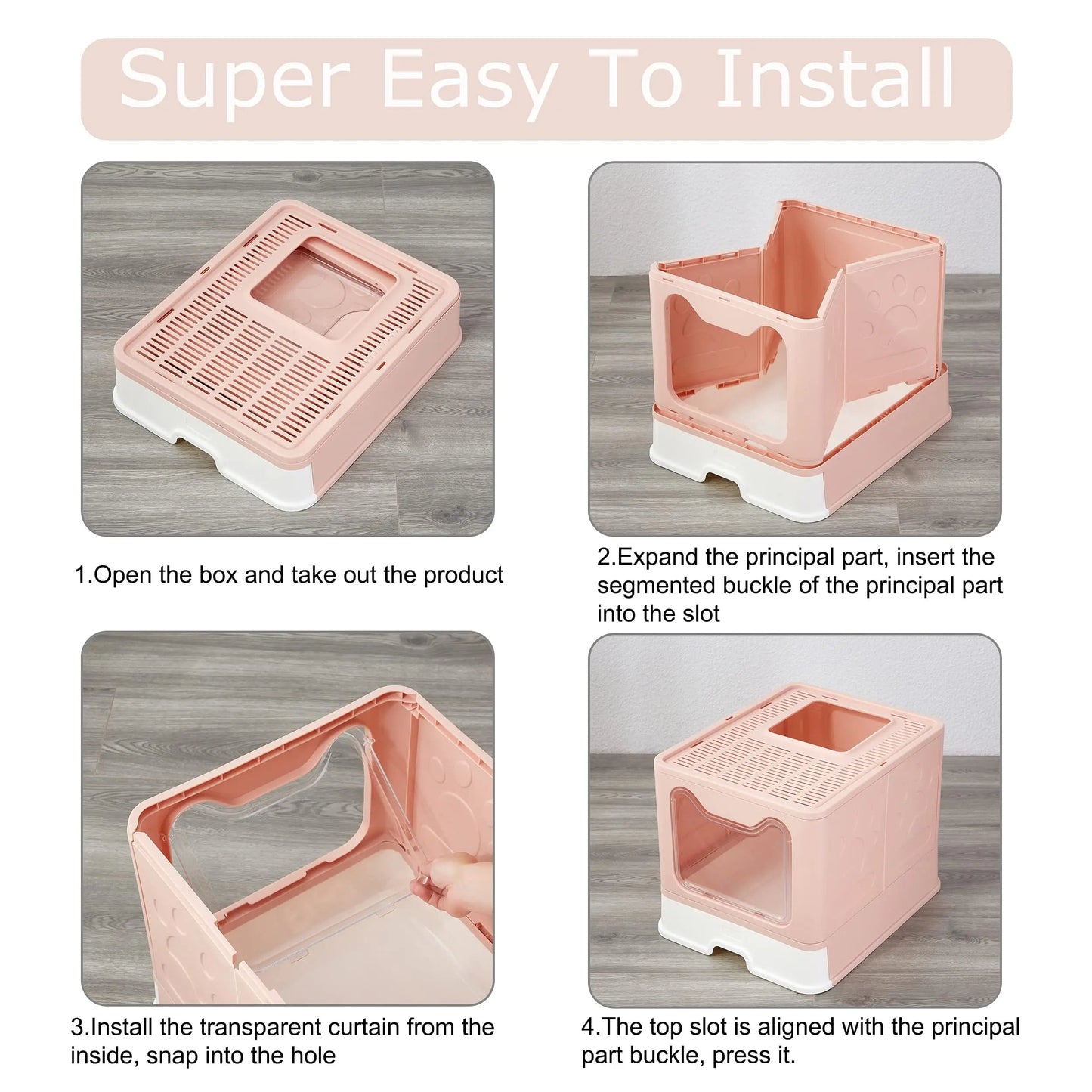 Hidden Cat Litter Box with Odor Control & Cleaning Tools