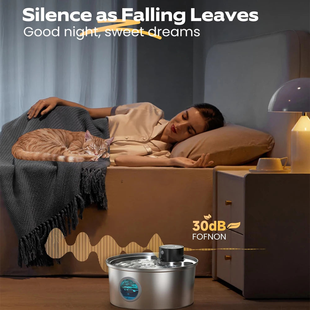 Silent Big Auto Cat Water Fountain Dispenser