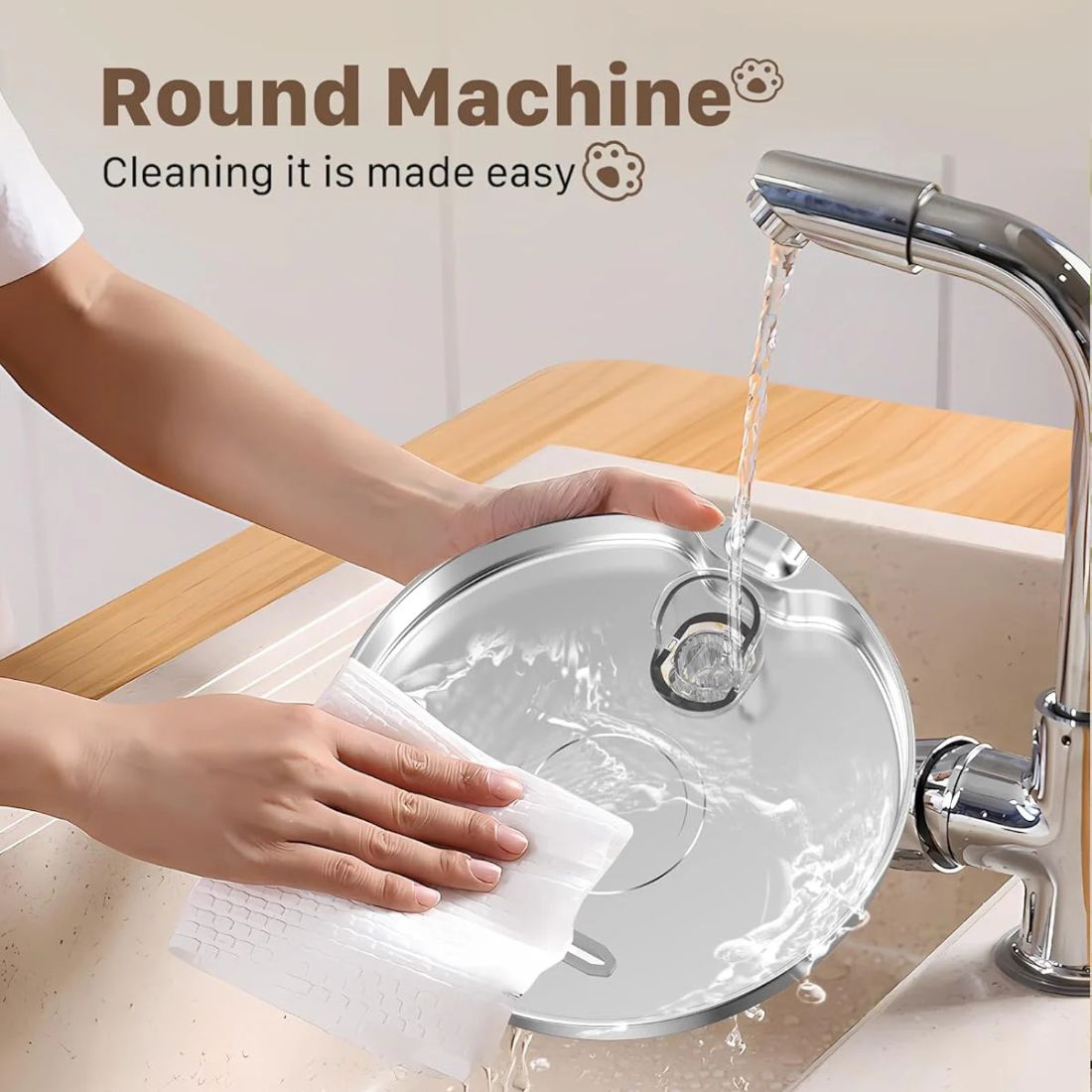 2.2L Stainless Steel Cat Water Fountain - Ultra-Quiet with Visible Water Level