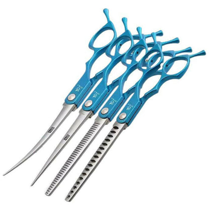 Premium Pet Grooming Scissors Set with Comfort Grip