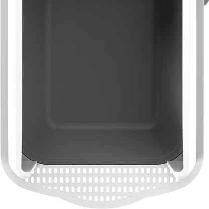 Cat Litter Tray | Litter Tray With Scoop | Cat Litter Box | Kitten Litter Tray With Open Top | Large Tray With Detachable Rim | Non Stick Surface | Splash Guards | 35 x 45 x 22cm