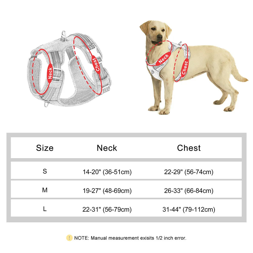 Safe & Adjustable Pet Harness with Reflective Belts