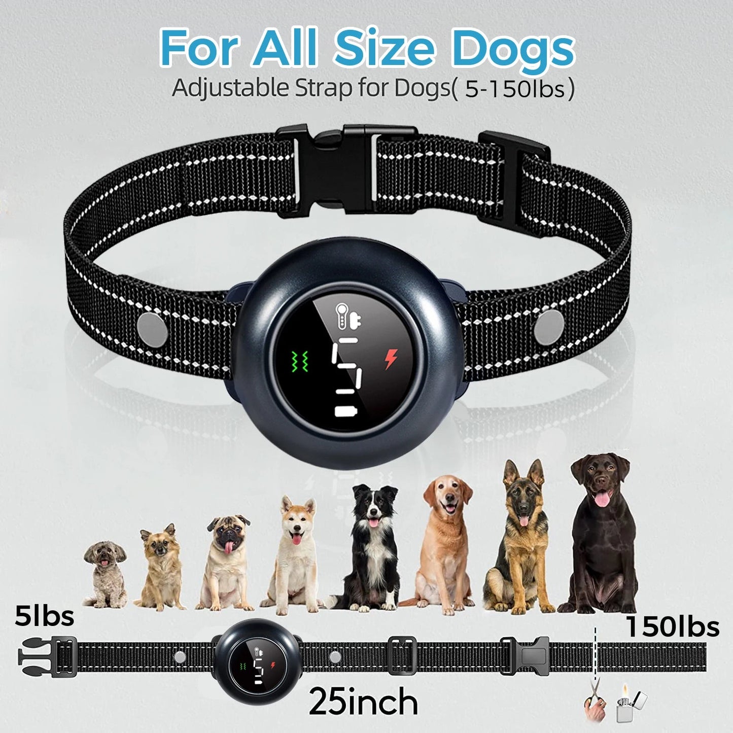 Rechargeable 2-in-1 Dog Training Collar & Anti Bark Device