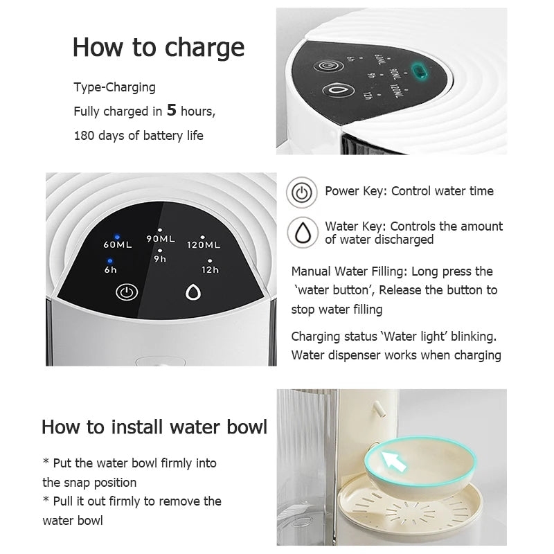 Quiet USB Cat Water Dispenser 3L