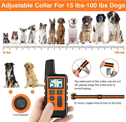 Advanced Dog Training Collar Set with Remote Control