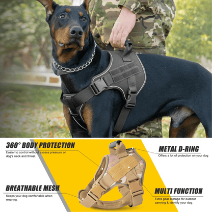 Durable Dog Training Vest with Heavy Duty Harness