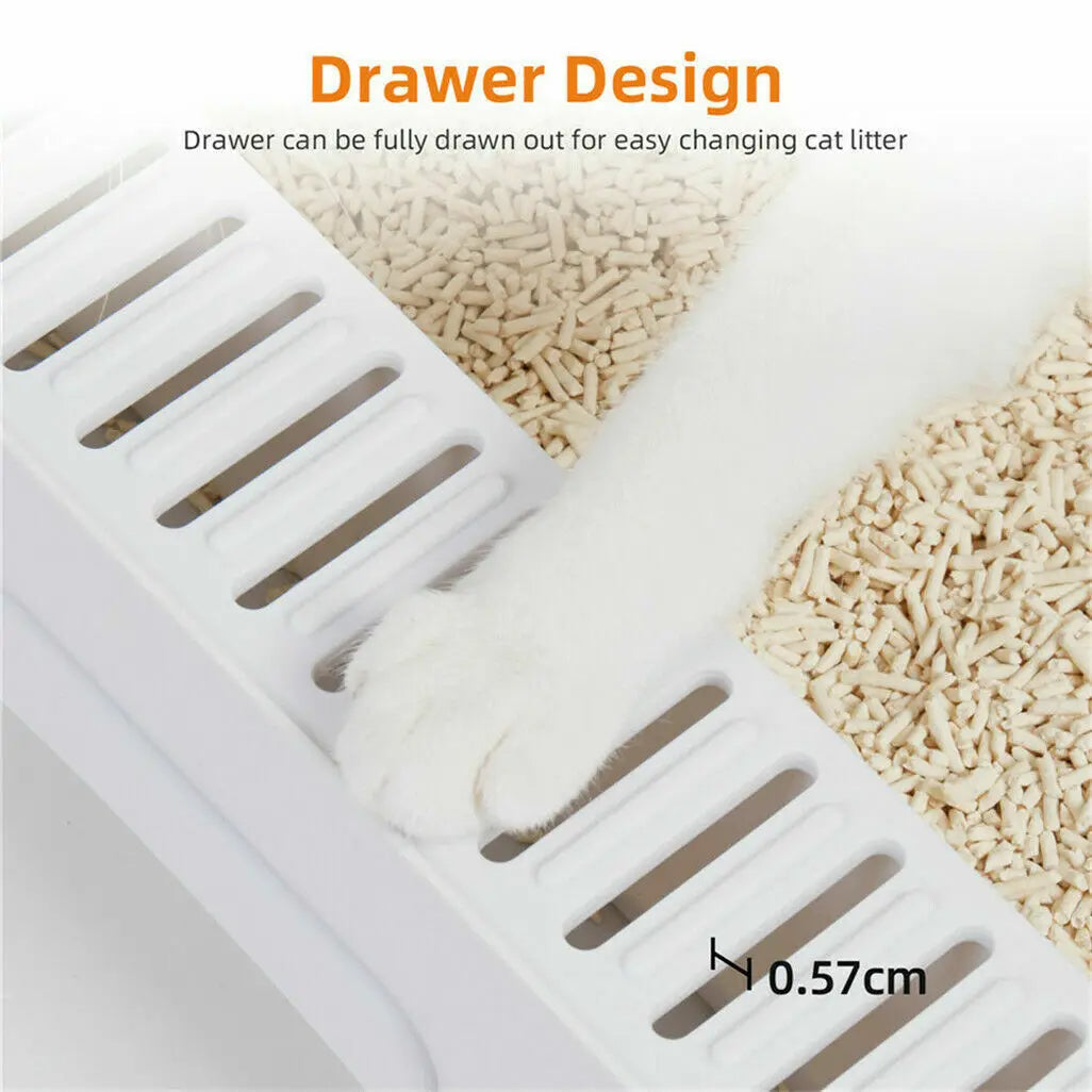 Easy Clean Hidden Cat Litter Box with Removable Tray