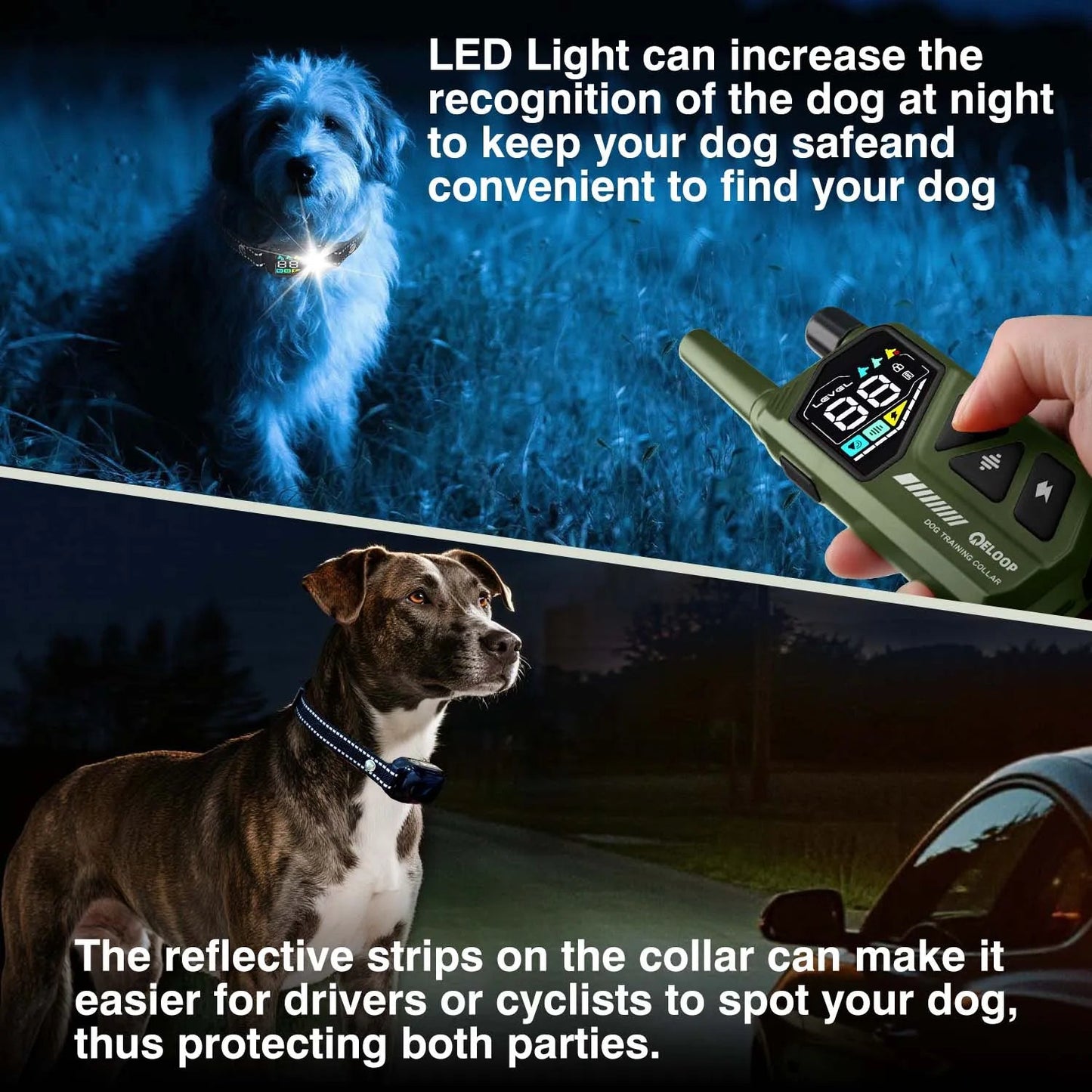 Adjustable Remote Dog Training Collar & Anti Bark Device