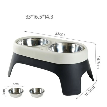 Elevated Pet Feeder with Durable Stainless Steel Bowls
