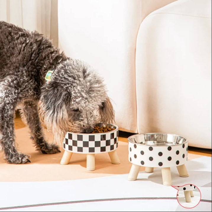 Easy Clean Elevated Dog Food Bowl with Non Slip Base