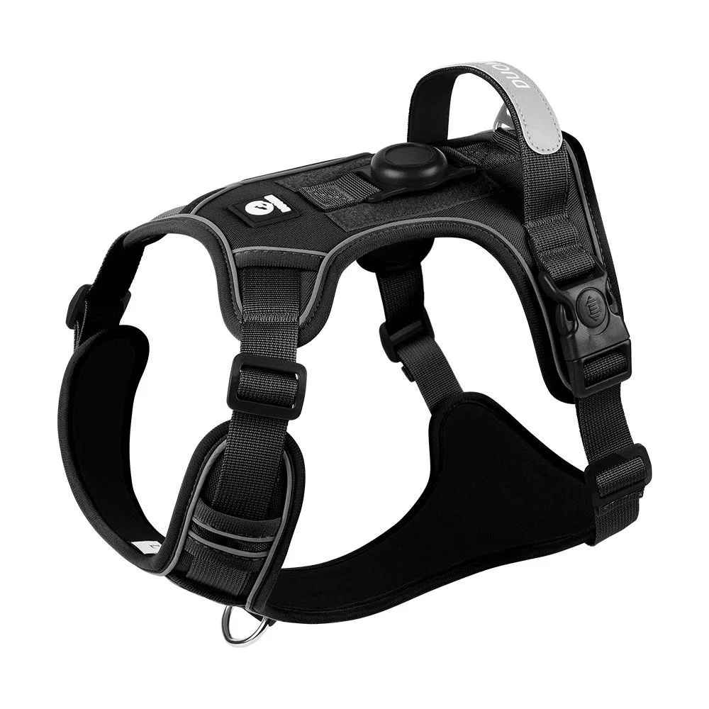 Durable Padded Dog Harness with Leash Clip and ID Holder