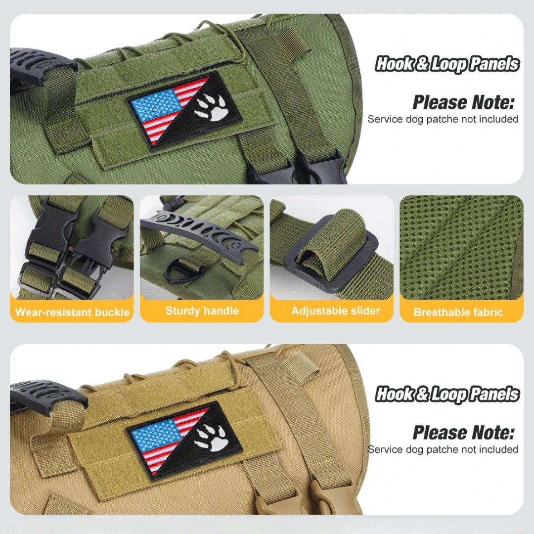 Durable Heavy-Duty Dog Vest with Handle for Large Breeds