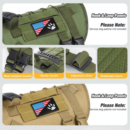 Durable Heavy-Duty Dog Vest with Handle for Large Breeds