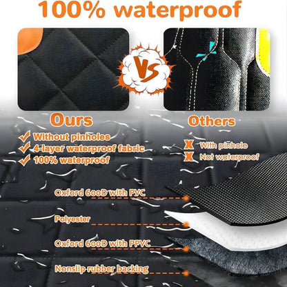 Durable Pet Car Seat Cover with Breathable Mesh Window
