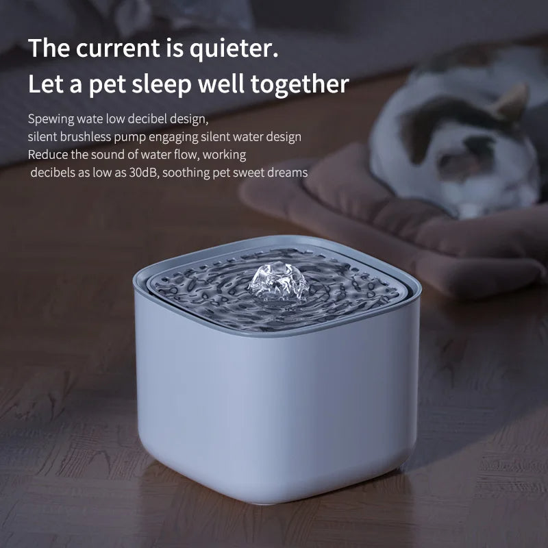 Quiet Pet Water Dispenser with USB Charging