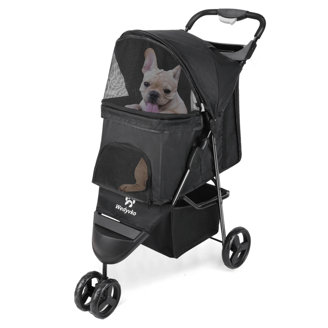 Lightweight Pet Stroller with Large Storage Compartment