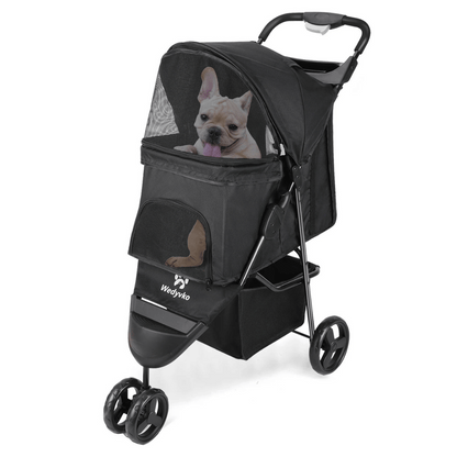 Lightweight Pet Stroller with Large Storage Compartment