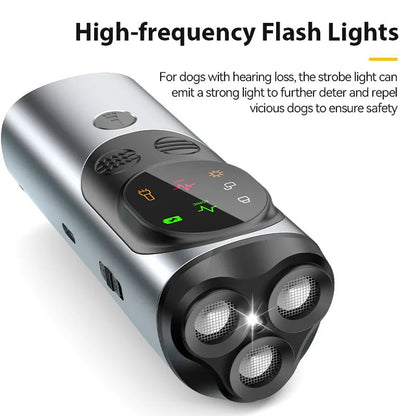 Portable Dog Trainer with Ultrasonic Bark Control and Flashlight