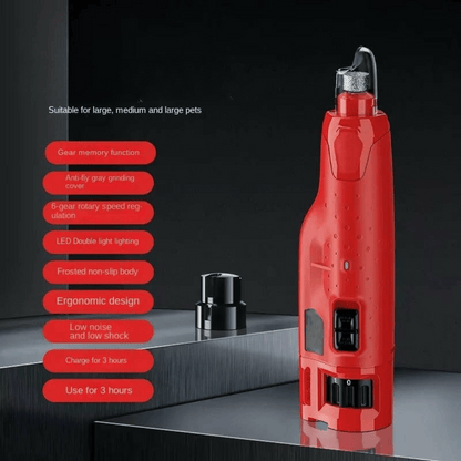 Quiet Pet Nail Trimmer with LED and Adjustable Speed
