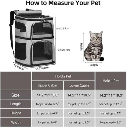 Breathable Pet Backpack for Cats and Small Dogs