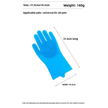 Waterproof Pet Bathing Gloves for Easy Grooming