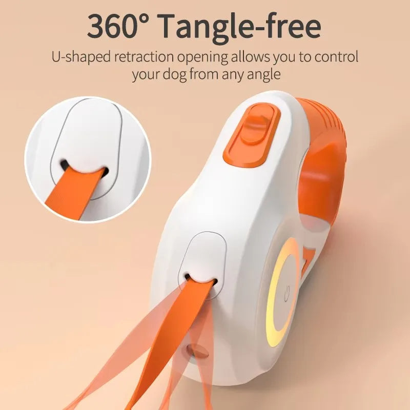 Long Adjustable Pet Leash with Torch & Comfort Grip