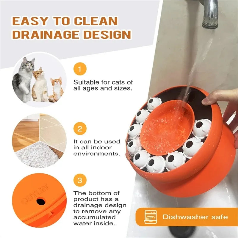 Interactive Cat Food Puzzle Toy for Healthy Weight Management