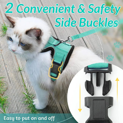 Comfortable Breathable Cat Harness Leash Set