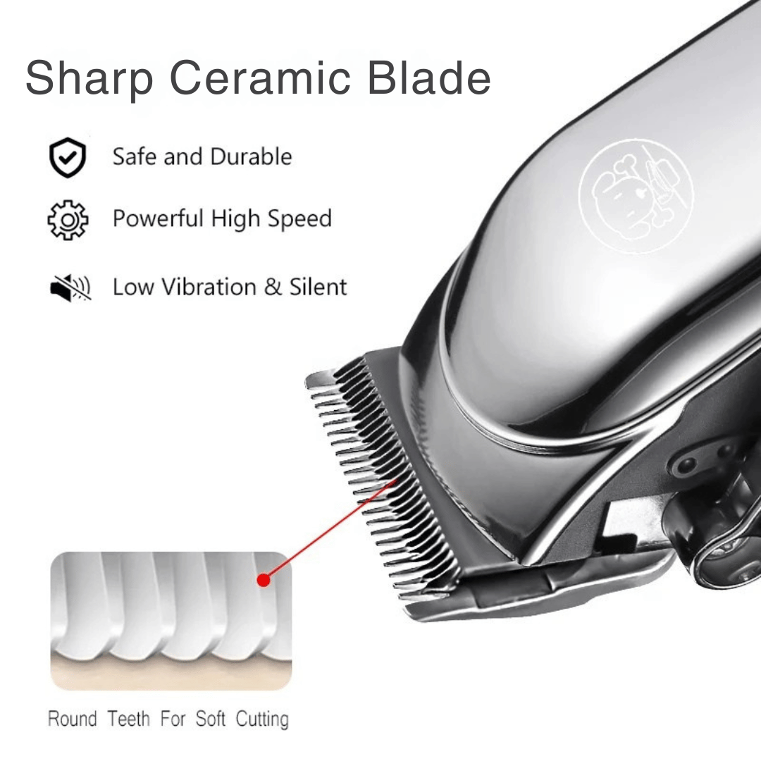 Wireless Pet Grooming Kit with Sharp Blades & Tools