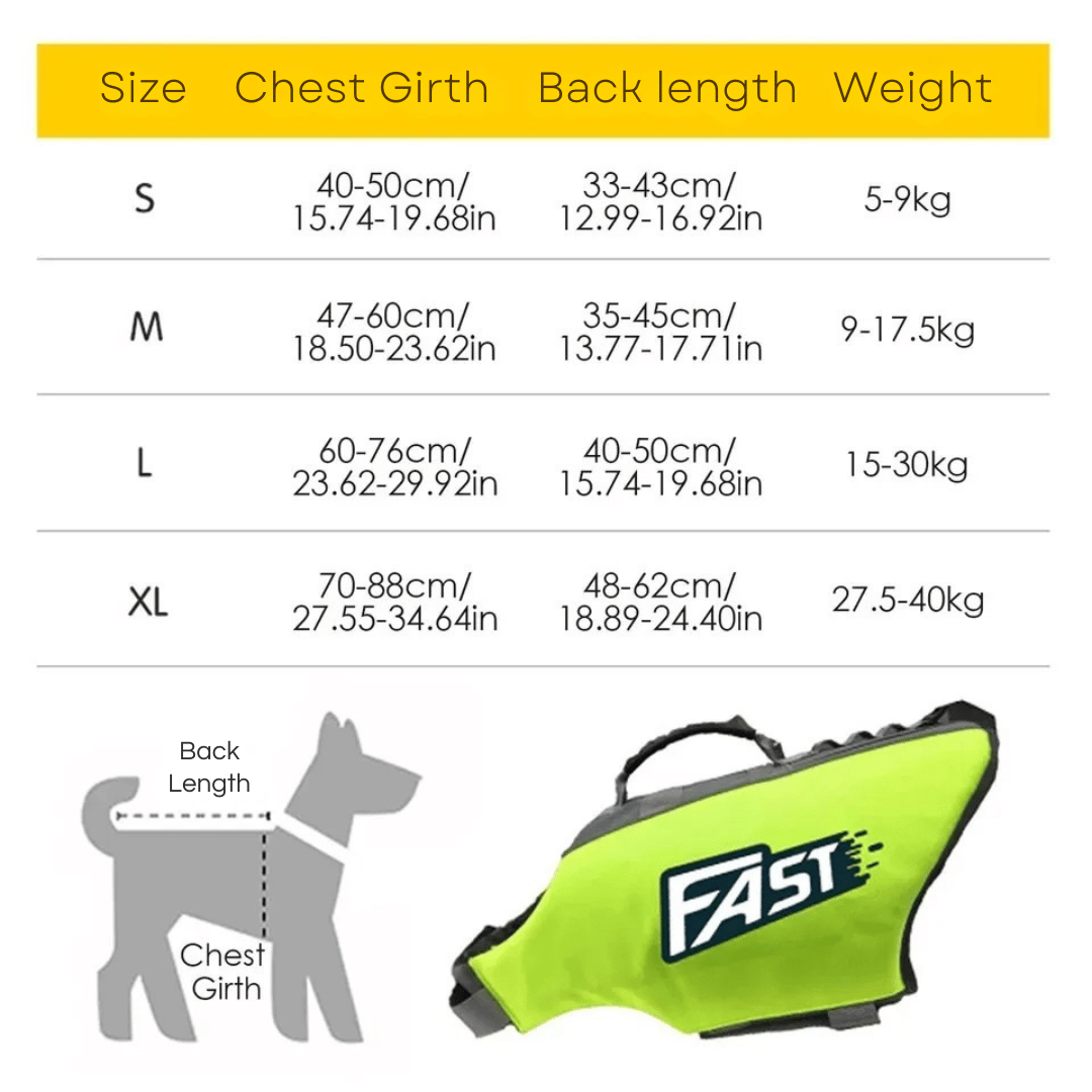 Pet Life Preserver Vest for Dogs Swimming