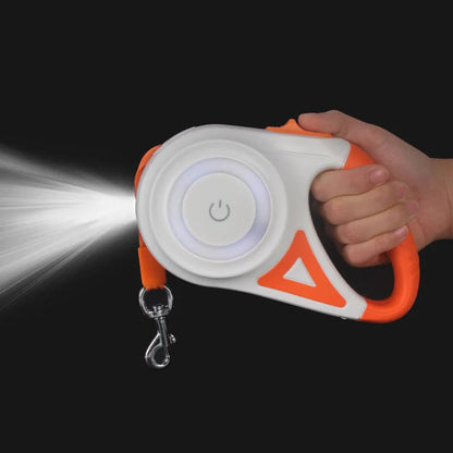 Long Adjustable Pet Leash with Torch & Comfort Grip