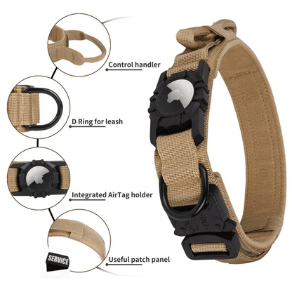 Durable Outdoor Pet AirTag Collar & Leash Set