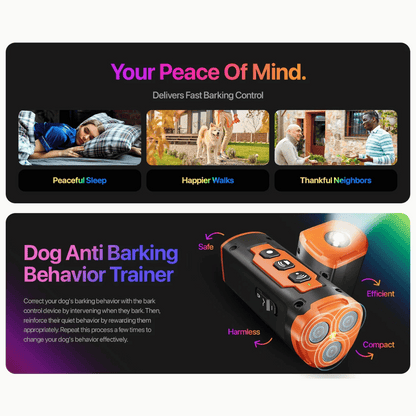 Portable Dog Trainer with Ultrasonic Sound and Flashing Light