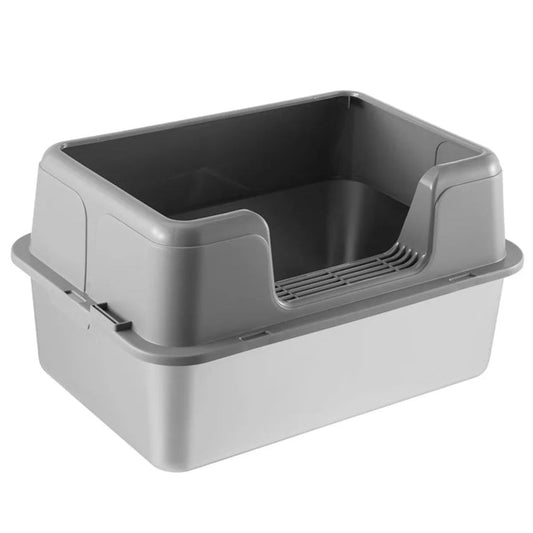 Large Covered Cat Litter Box with Metal Pan & Scoop - LifyPet